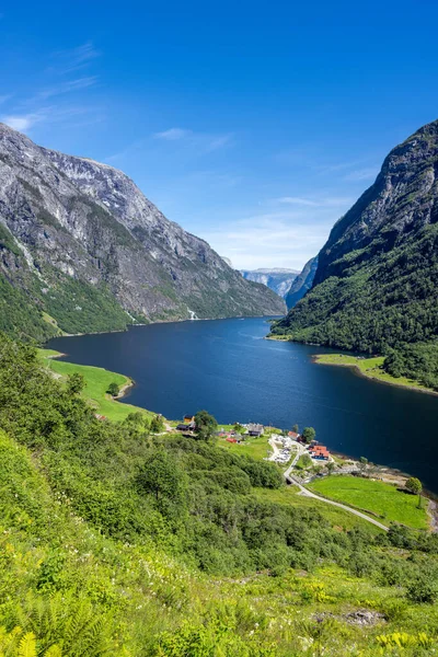 View Famous Naeroyfjord Norway Unesco World Heritage Site — Photo