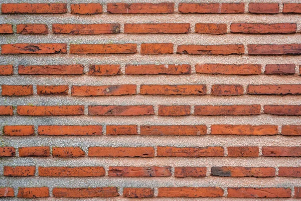 Background Wall Made Red Clinker Bricks — 图库照片