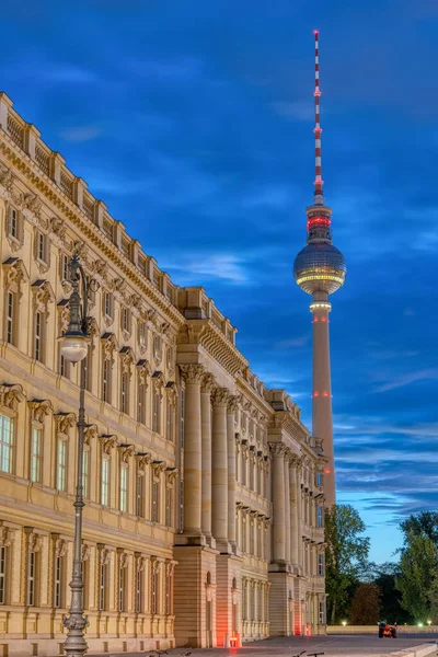 Famous Tower Facade City Palace Berlin Dawn — Stock Photo, Image