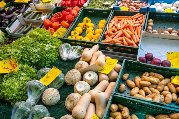 Dýně Celer Jiná Zelenina Prodej Trhu — Stock fotografie
