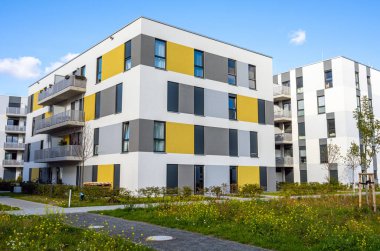 Berlin, Almanya 'da modern apartmanlı konut geliştirme alanı