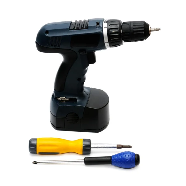 Drill and screwdriver — Stock Photo, Image