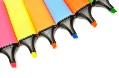 Beyaz bir arka plan üzerinde izole işaretleri