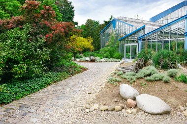 parkta tropik bitkiler için sera