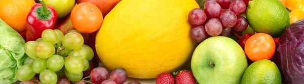 Gyümölcs- és zöldségháttér — Stock Fotó