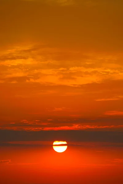 Atardecer Rojo Brillante Cielo — Foto de Stock