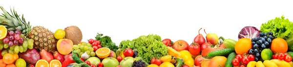 Schöne Beeren Gemüse Früchte Isoliert Auf Weißem Hintergrund — Stockfoto