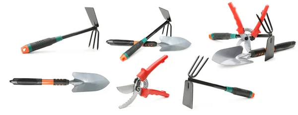 Variety Garden Tools Isolated White Background — Stock Photo, Image