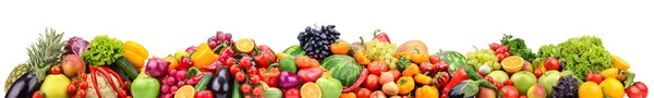 Ljusa Bär Frukt Och Grönsaker Isolerade Vit Bakgrund — Stockfoto