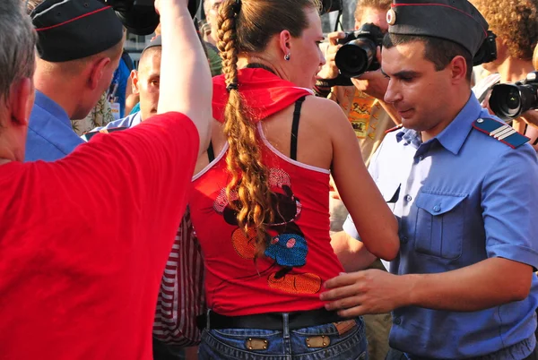 Moskova'da muhalefet eylemi — Stok fotoğraf