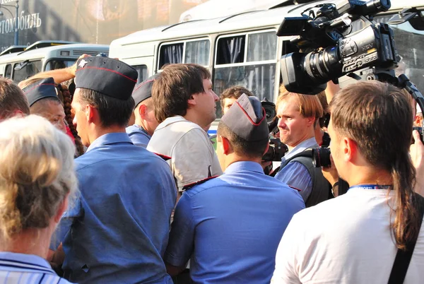 Acção de oposição em Moscovo — Fotografia de Stock