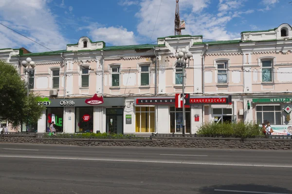 Omsk. calles principales de la ciudad — Foto de Stock