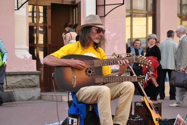 Artistas de rua e músicos — Fotografia de Stock