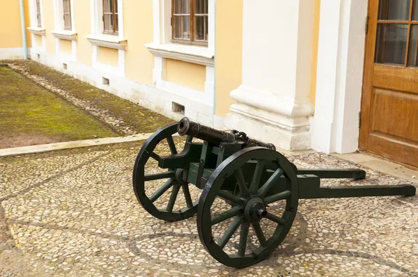 Alte Kanone vor der Tür — Stockfoto