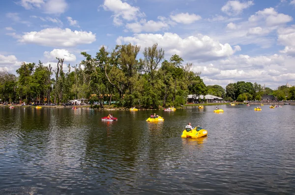 Yaz Park su birikintisi. tekne — Stok fotoğraf