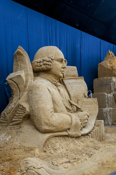 Sand Sculpture Exhibition "History of Russia" — Stock Photo, Image