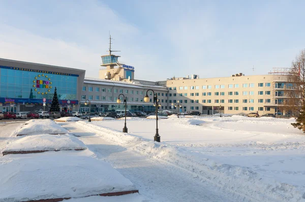 Омську в Сибіру, в зимовий період — стокове фото