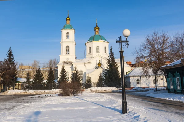 Chiesa di Tarskaya a Omsk inverno — Foto Stock