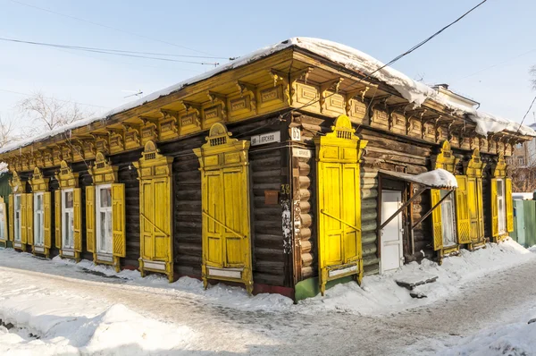 Омську в Сибіру, в зимовий період — стокове фото