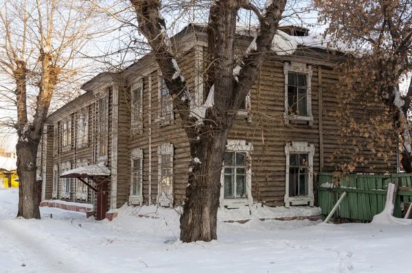 冬のシベリアでオムスク — ストック写真