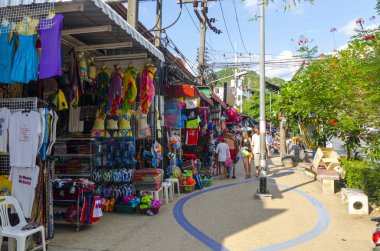 kafeterya ve Hediyelik eşya dükkanları krabi turistler için. Tayland