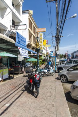 sokak ve evler krabi town Tayland