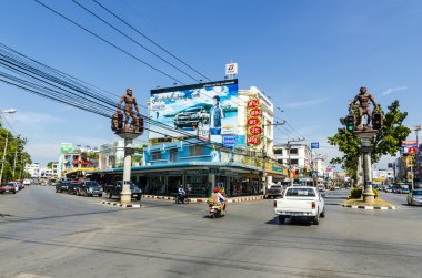 sokak ve evler krabi town Tayland