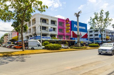 sokak ve evler krabi town Tayland