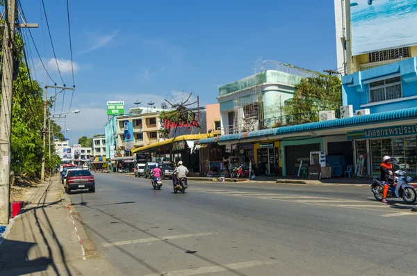 Streets and houses in Krabi Town Thailand — Stock Photo, Image