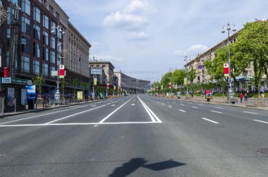 Kiev merkezi evin eski sokakları