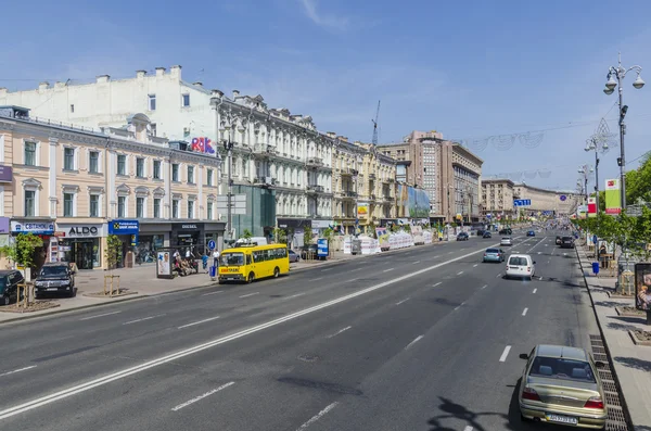 Anciennes rues de la maison dans le centre de Kiev — Photo