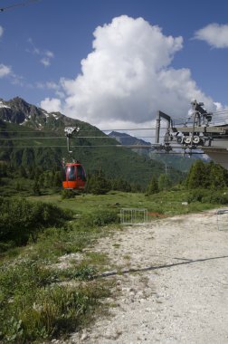 Ski lift Alpler yaz. passo di tonalle, Kayak Merkezi. Kuzey ital