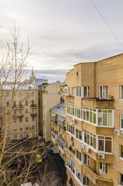 Distretto Centrale di Mosca Patriarcato Stagni e fine autunno. vista dall'alto — Foto Stock