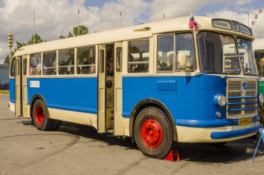 eski Sovyet otobüs nadir taşıma Moskova fuarında