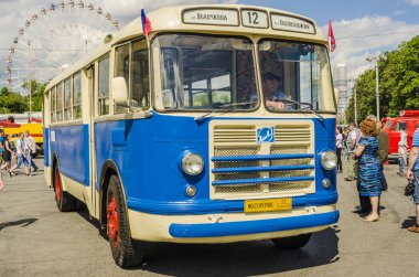 eski Sovyet otobüs nadir taşıma Moskova fuarında