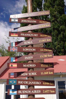 yol işaretleri Patagonya '