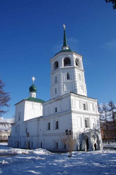 Kışın Sibirya Asya Daki Irkutsk Ortodux Kilisesi Telifsiz Stok Fotoğraflar