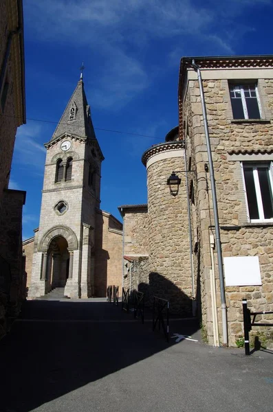 Eglise Dans Village Traditionnel Lamastre Ardèche France Europe — Photo
