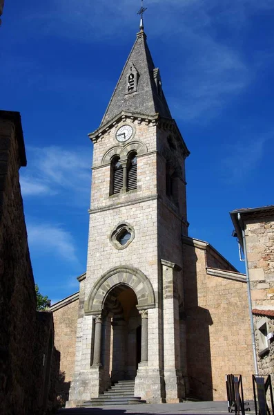 Церква Традиційному Селі Ламастре Ардехе Франція Ліцензійні Стокові Фото