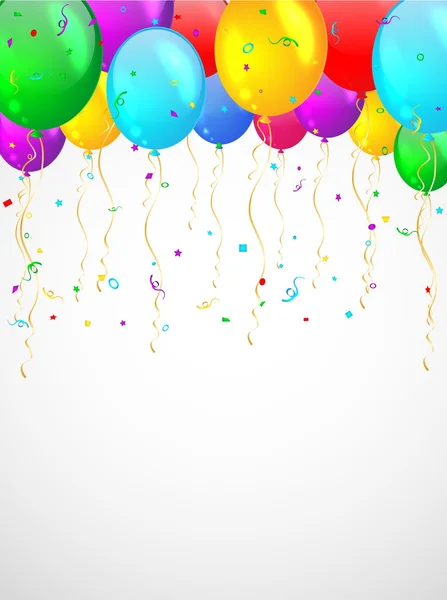 Fond avec ballons multicolores. — Image vectorielle