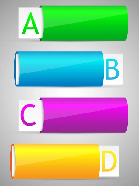 Conjunto de coloridas opciones banner plantilla . — Vector de stock