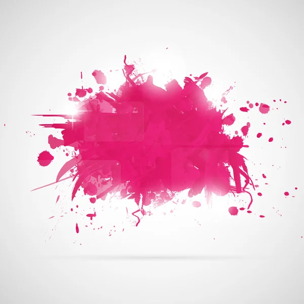 Abstract background with pink paint splashes. — Stock Vector