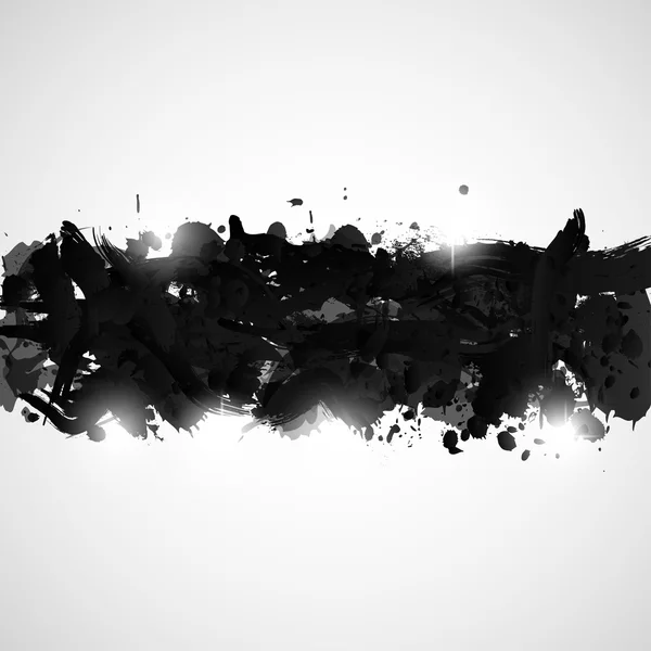 Abstract background with black paint splashes. — Stock Vector