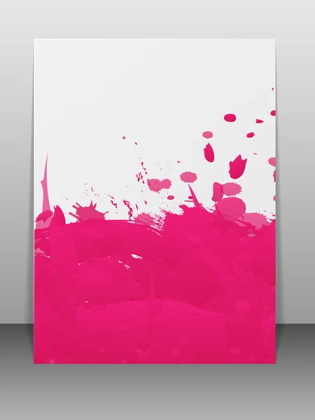 Greeting card with paint splashes. — Stock Vector