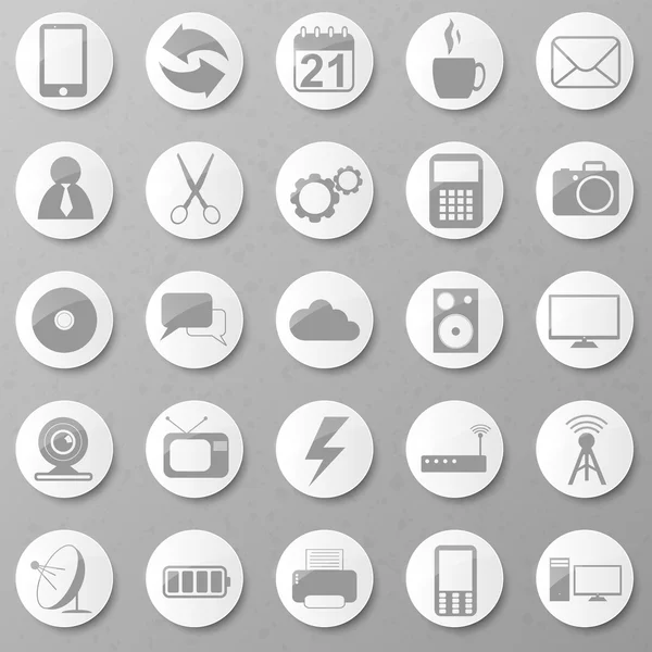 Set of paper icons. Vector illustration. — Stock Vector