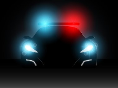 polis arabası. vektör çizim.