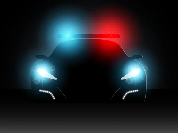 Coche de policía. Ilustración vectorial . — Vector de stock