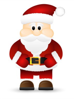 Noel Baba beyaz bir arka plan üzerinde izole.