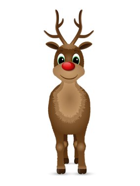 kırmızı burunlu Ren geyiği.