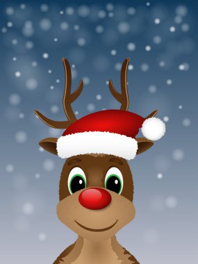 kırmızı burunlu Ren geyiği